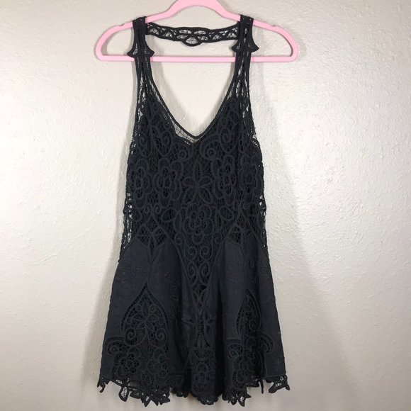 Free People Black Victoria Lace mini dress - Picture 2 of 12